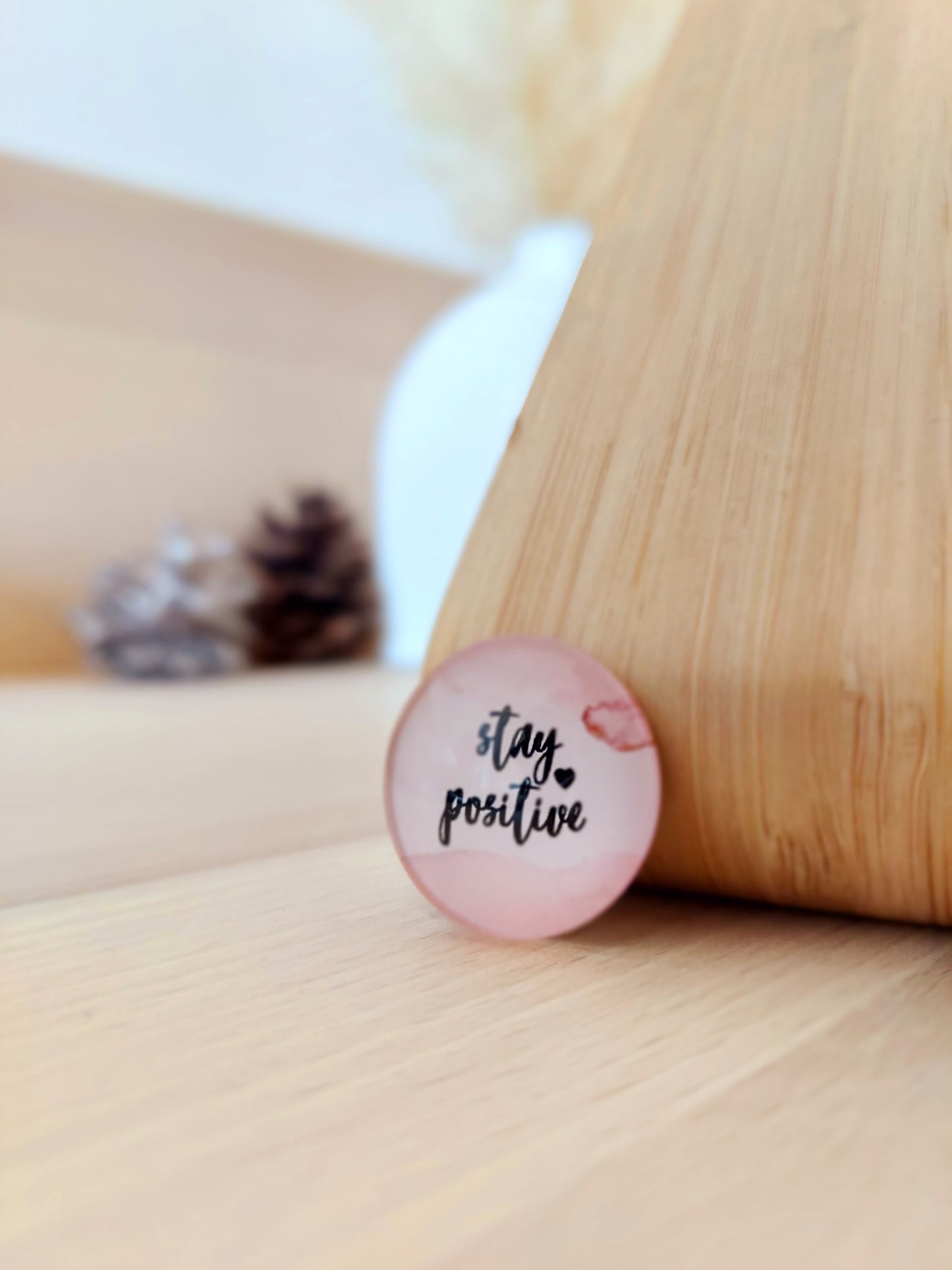 Cabochon "stay positive"