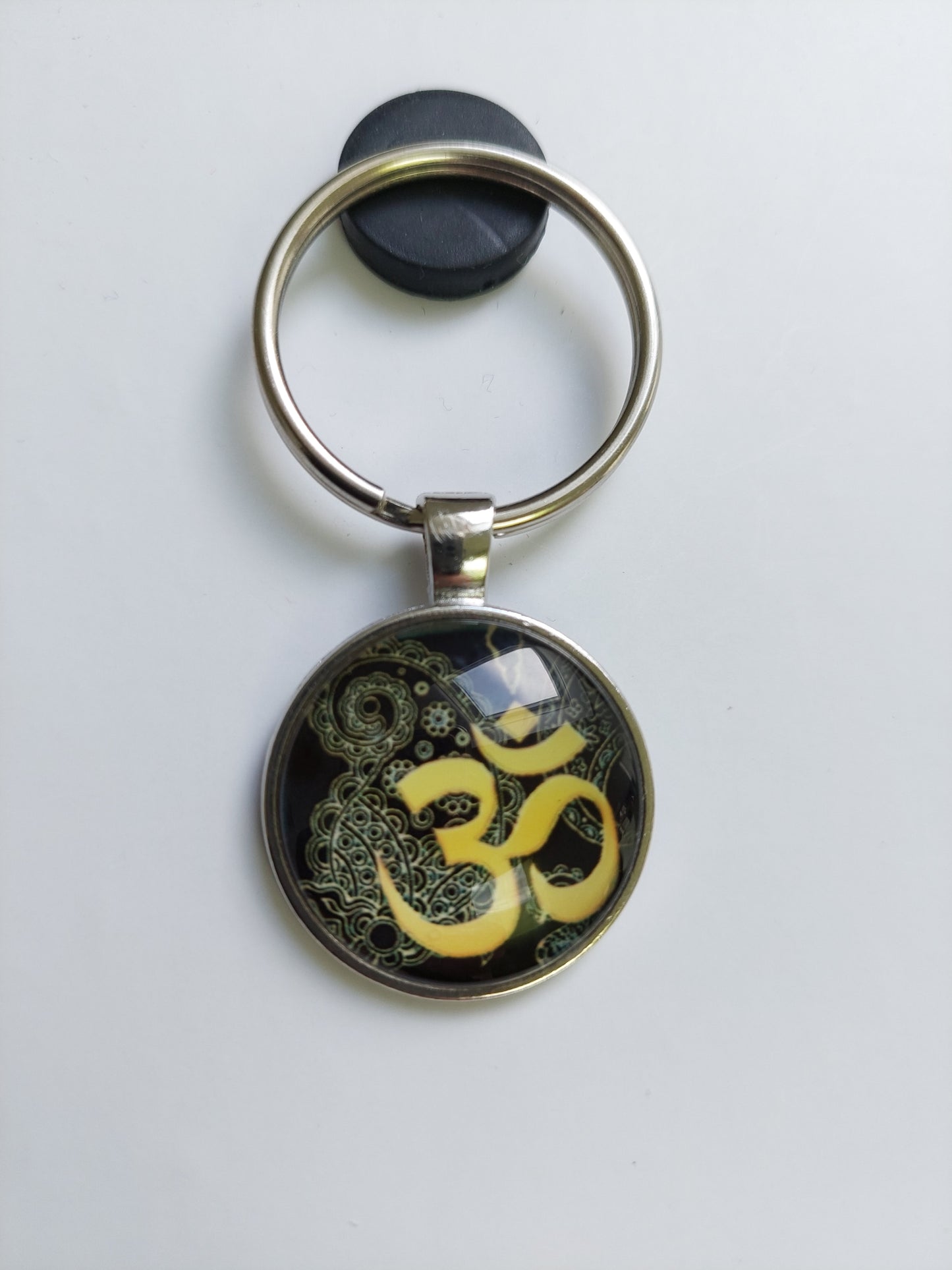 Cabochon "Om" Schwarz/Gold